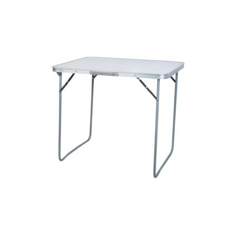 Masa dreptunghiulara pliabila pentru gradina/ terasa, camping, tip valiza, alb, 80x60x70 cm, MCT Garden 17282