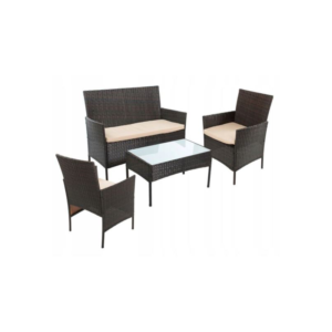 Set mobilier pentru gradina MCT Garden 3612, compus din 1 masa, 2 fotolii, 1 canapea, Maro Set mobilier pentru gradina MCT Garden 3612, compus din 1 masa, 2 fotolii, 1 canapea, Maro