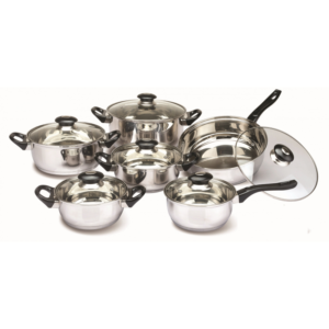 Set oale inox FLORIA ZLN-1167, 12 piese (6 oale inox+6 capace sticla termorezistenta), Manere bachelita, Fund dublu, inclusiv inductie Set oale inox FLORIA ZLN-1167, 12 piese (6 oale inox+6 capace sticla termorezistenta), Manere bachelita, Fund dublu, inclusiv inductie