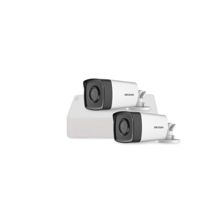 Sistem supraveghere exterior basic HikVision, 2 camere, 2 MP, IR 80 m, 3.6 mm