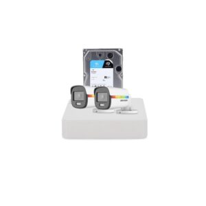 Sistem supraveghere exterior cu HDD 1 TB HikVision, 2 camere, 2 MP, lumina alba 20 m, 2.8 mm, microfon Sistem supraveghere exterior cu HDD 1 TB HikVision, 2 camere, 2 MP, lumina alba 20 m, 2.8 mm, microfon
