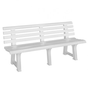 Banca din plastic Strend Pro Orchidea White, Alba, 145x74x49 cm, UV Banca din plastic Strend Pro Orchidea White, Alba, 145x74x49 cm, UV