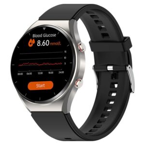 Smartwatch iSEN Watch E09, Silver cu bratara neagra din TPU, Monitorizare glicemie, tensiune, temperatura, somn, EKG, HR, Oximetru Smartwatch iSEN Watch E09, Silver cu bratara neagra din TPU, Monitorizare glicemie, tensiune, temperatura, somn, EKG, HR, Oximetru
