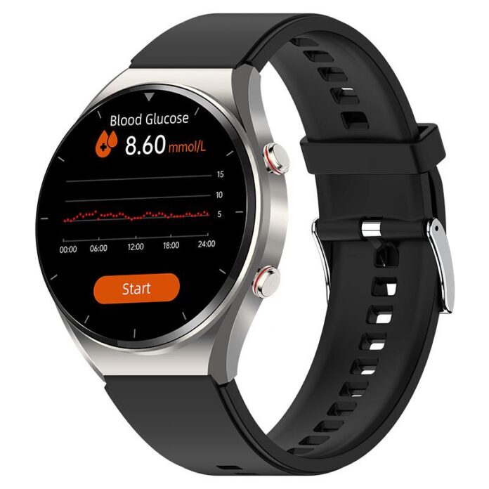 Smartwatch iSEN Watch E09, Silver cu bratara neagra din TPU, Monitorizare glicemie, tensiune, temperatura, somn, EKG, HR, Oximetru Smartwatch iSEN Watch E09, Silver cu bratara neagra din TPU, Monitorizare glicemie, tensiune, temperatura, somn, EKG, HR, Oximetru
