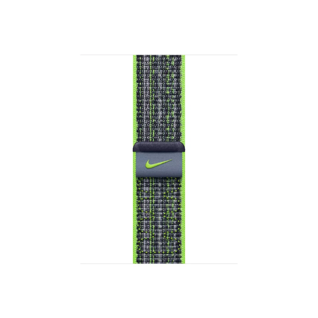 Curea Smartwatch Apple pentru Apple Watch 41mm Bright Green/Blue Nike Sport Loop Curea Smartwatch Apple pentru Apple Watch 41mm Bright Green/Blue Nike Sport Loop
