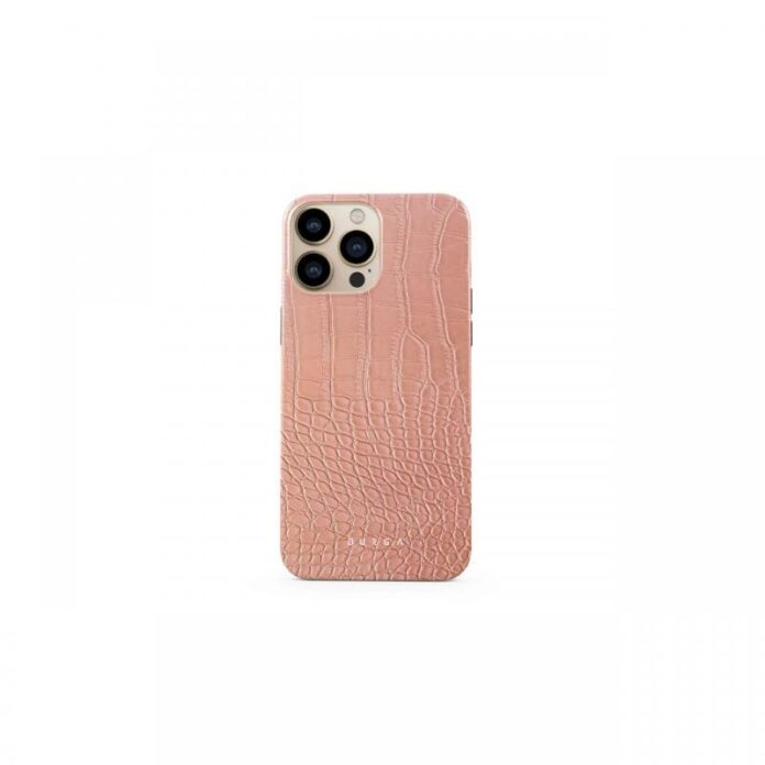 Husa iPhone 13 Pro Burga Dual Layer Pink Croco Husa iPhone 13 Pro Burga Dual Layer Pink Croco