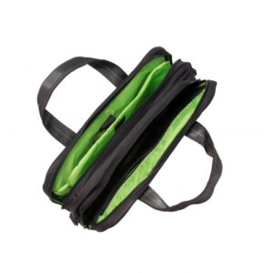 Geanta laptop 15 inch Crest 41x31x12 cm, negru / verde Geanta laptop 15 inch Crest 41x31x12 cm, negru / verde
