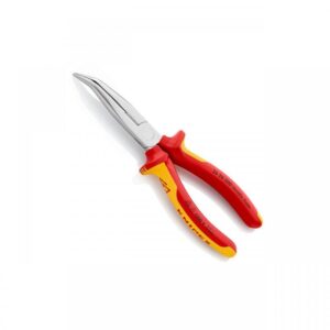 Cleste cu varf curb semirotund si tais, izolat VDE, 200 mm, Knipex Cleste cu varf curb semirotund si tais, izolat VDE, 200 mm, Knipex