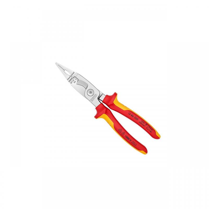 Cleste multifunctional electricieni, izolat 1000V, VDE, 200 mm, Knipex Cleste multifunctional electricieni, izolat 1000V, VDE, 200 mm, Knipex