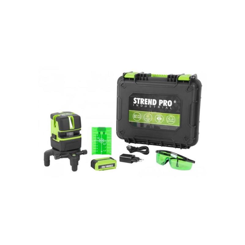 Nivela laser, linie incrucisata, 4V si 1H, verde, 50 m, Strend Pro Industrial Nivela laser, linie incrucisata, 4V si 1H, verde, 50 m, Strend Pro Industrial