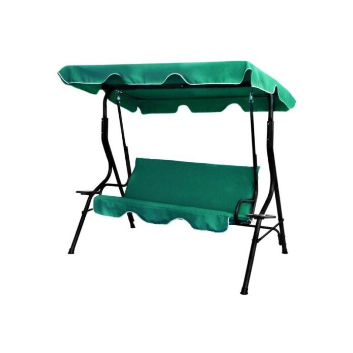 Balansoar pentru gradina cu 3 locuri MCT Garden, Structura Metalica, Verde, 170x110x153 cm Balansoar pentru gradina cu 3 locuri MCT Garden, Structura Metalica, Verde, 170x110x153 cm