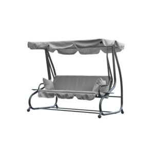 Balansoar gradina, 3 locuri, gri, 210x120x170 cm, functie pat, MCT Angela Balansoar gradina, 3 locuri, gri, 210x120x170 cm, functie pat, MCT Angela