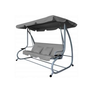 Balansoar gradina, 4 locuri, gri, 230 x130x170 cm, Angela Balansoar gradina, 4 locuri, gri, 230 x130x170 cm, Angela
