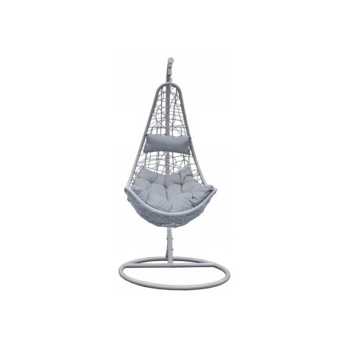 Scaun leagan suspendat, Jumi, poliratan, otel, gri, max 120 kg, 79x70x120 cm Scaun leagan suspendat, Jumi, poliratan, otel, gri, max 120 kg, 79x70x120 cm