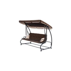 Balansoar gradina, 3 locuri, maro, 230x120x164 cm, functie pat, Chocolate Balansoar gradina, 3 locuri, maro, 230x120x164 cm, functie pat, Chocolate