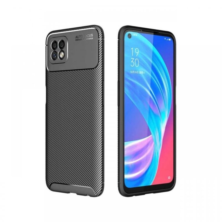 Husa Oppo A72 Lemontti Carbon Fiber Blue