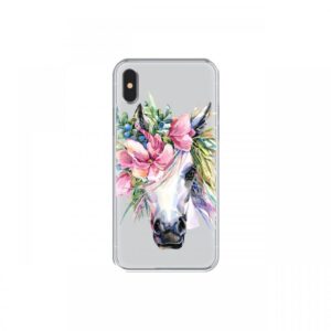 Husa iPhone XS / X Lemontti Silicon Art Watercolor Unicorn Husa iPhone XS / X Lemontti Silicon Art Watercolor Unicorn