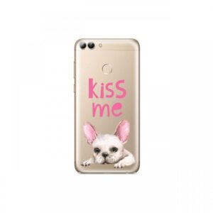 Husa Huawei P Smart Lemontti Silicon Art Pug Kiss Husa Huawei P Smart Lemontti Silicon Art Pug Kiss