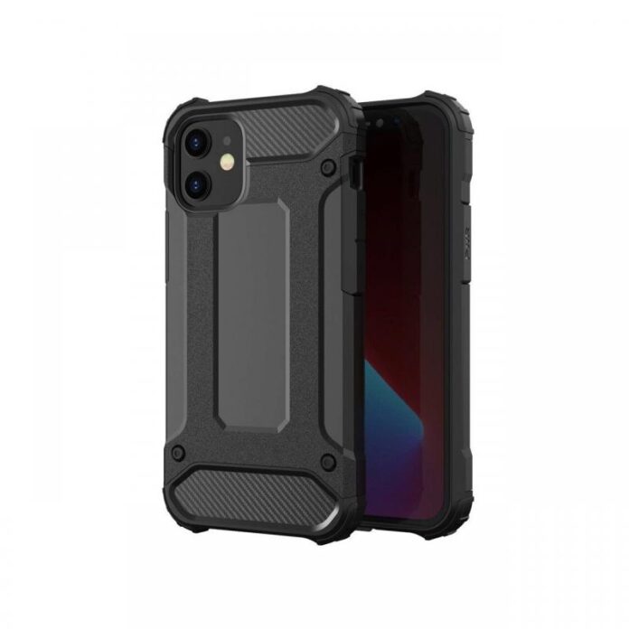 Husa iPhone 12 / 12 Pro Lemontti Hybrid Armor Negru Husa iPhone 12 / 12 Pro Lemontti Hybrid Armor Negru