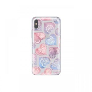 Husa iPhone X / XS Lemontti Silicon Art Hearts Husa iPhone X / XS Lemontti Silicon Art Hearts