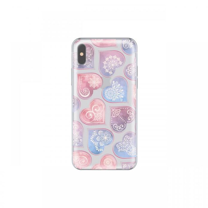 Husa iPhone X / XS Lemontti Silicon Art Hearts Husa iPhone X / XS Lemontti Silicon Art Hearts