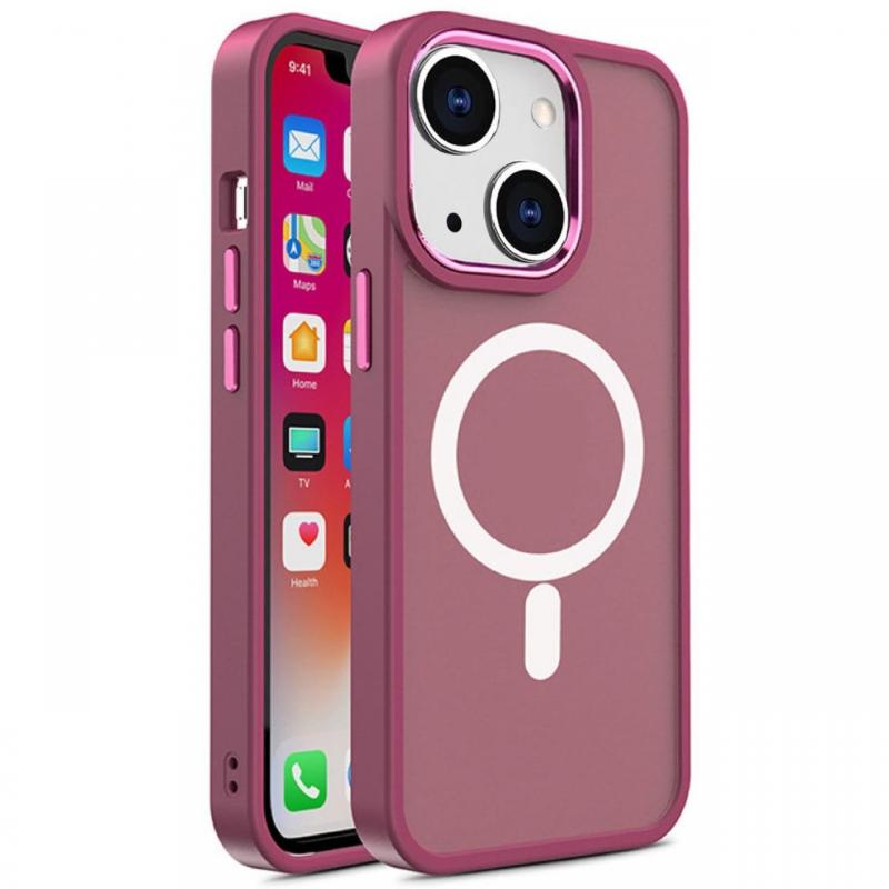 Lemontti Husa Color Matte MagSafe iPhone 15 Plus Visiniu Lemontti Husa Color Matte MagSafe iPhone 15 Plus Visiniu