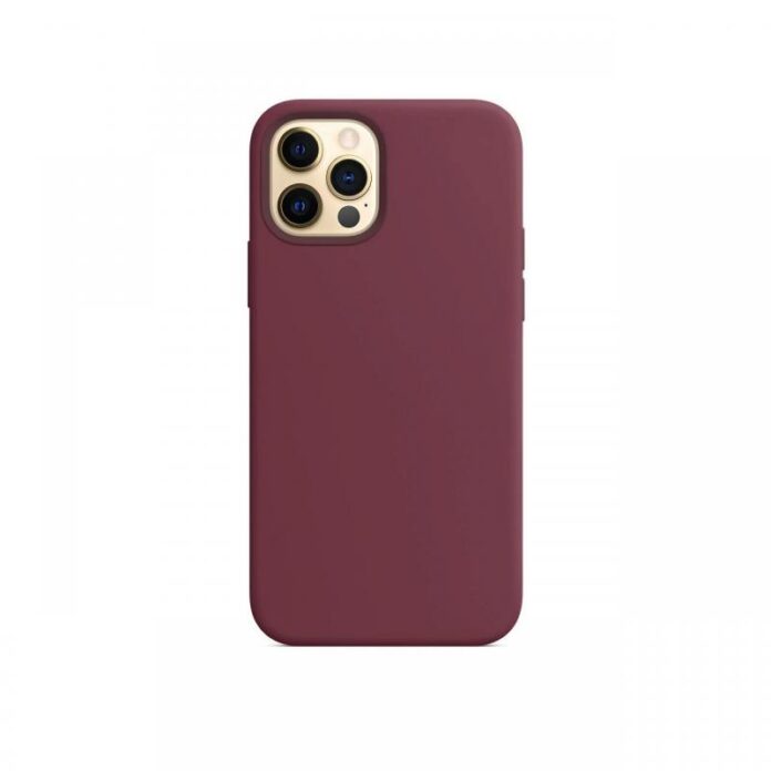 Husa iPhone 12 / 12 Pro Lemontti Liquid Silicon MagSafe Wine Husa iPhone 12 / 12 Pro Lemontti Liquid Silicon MagSafe Wine