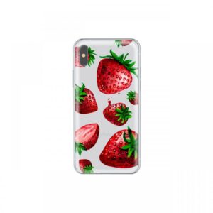 Husa iPhone X / XS Lemontti Silicon Art Strawberries Husa iPhone X / XS Lemontti Silicon Art Strawberries