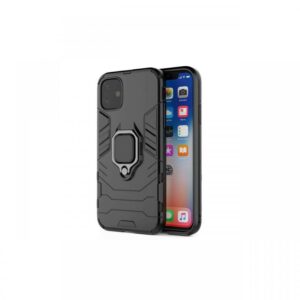 Husa iPhone 12 Pro Max Lemontti Ring Armor Kickstand Negru Husa iPhone 12 Pro Max Lemontti Ring Armor Kickstand Negru