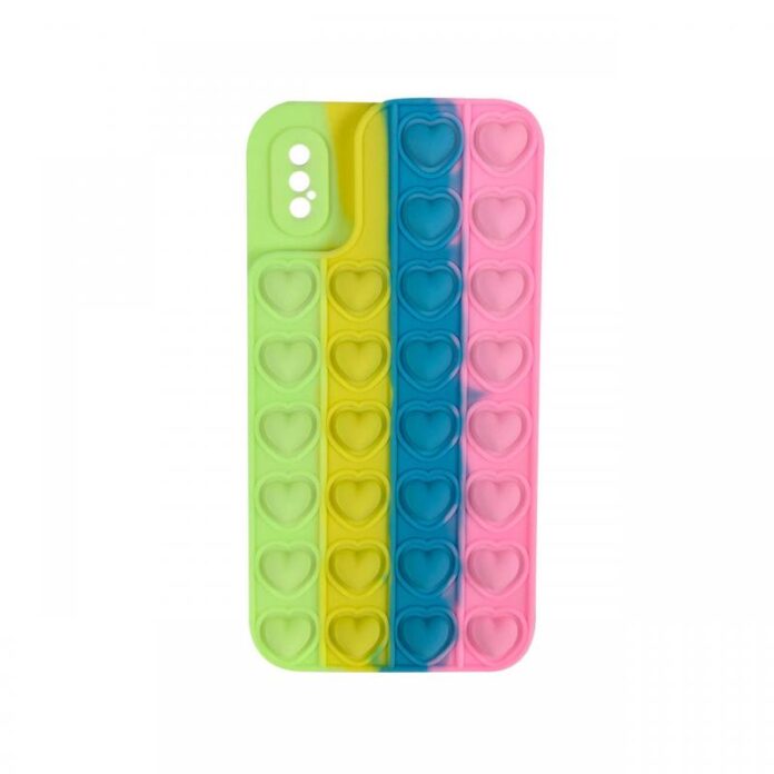 Husa iPhone X / XS Lemontti Heart Pop it Multicolor 4 Husa iPhone X / XS Lemontti Heart Pop it Multicolor 4