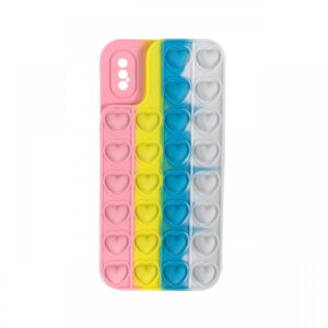 Husa iPhone X / XS Lemontti Heart Pop it Multicolor 2 Husa iPhone X / XS Lemontti Heart Pop it Multicolor 2