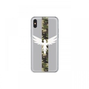 Husa iPhone XS / X Lemontti Silicon Art Army Eagle Husa iPhone XS / X Lemontti Silicon Art Army Eagle