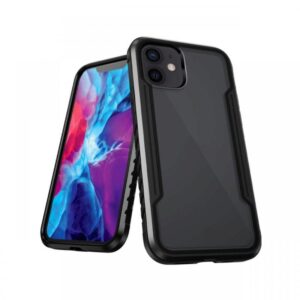 Husa iPhone 12 Mini Lemontti Armor Metal Black Husa iPhone 12 Mini Lemontti Armor Metal Black
