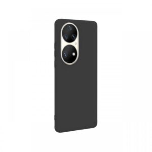 Husa Huawei P50 Pro Lemontti Silicon Silky Negru Husa Huawei P50 Pro Lemontti Silicon Silky Negru