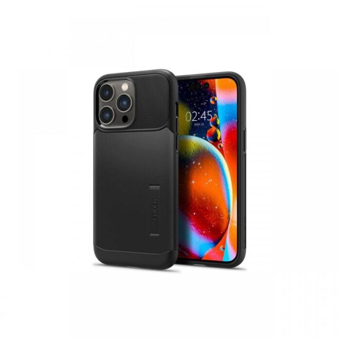 Husa iPhone 14 Pro Max Spigen Slim Armor Black Husa iPhone 14 Pro Max Spigen Slim Armor Black