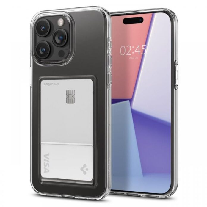 Spigen Husa Crystal Slot iPhone 15 Pro Max Transparent Spigen Husa Crystal Slot iPhone 15 Pro Max Transparent
