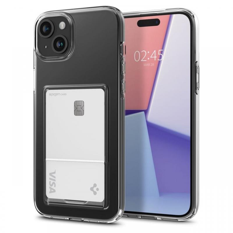 Spigen Husa Crystal Slot iPhone 15 Plus Crystal Clear Spigen Husa Crystal Slot iPhone 15 Plus Crystal Clear