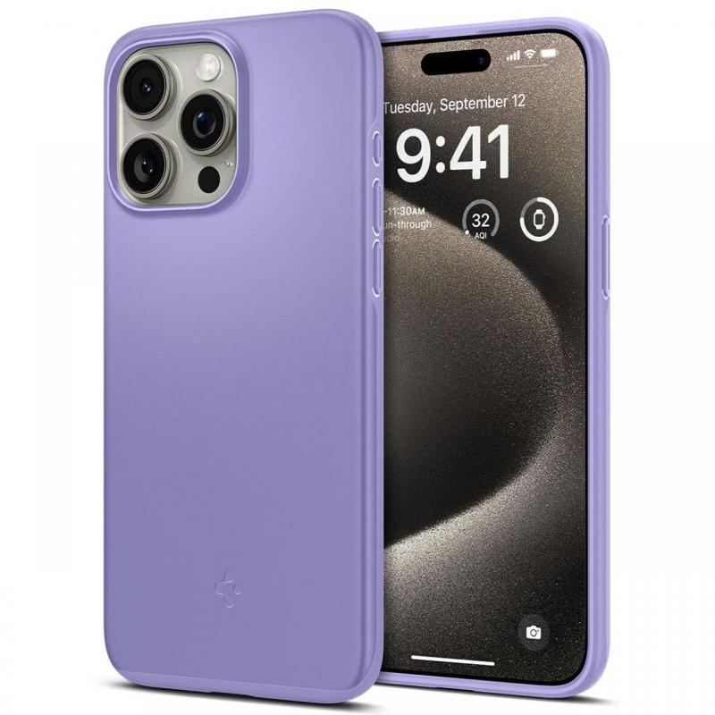 Spigen Husa Thin Fit iPhone 15 Pro Max Iris Purple Spigen Husa Thin Fit iPhone 15 Pro Max Iris Purple