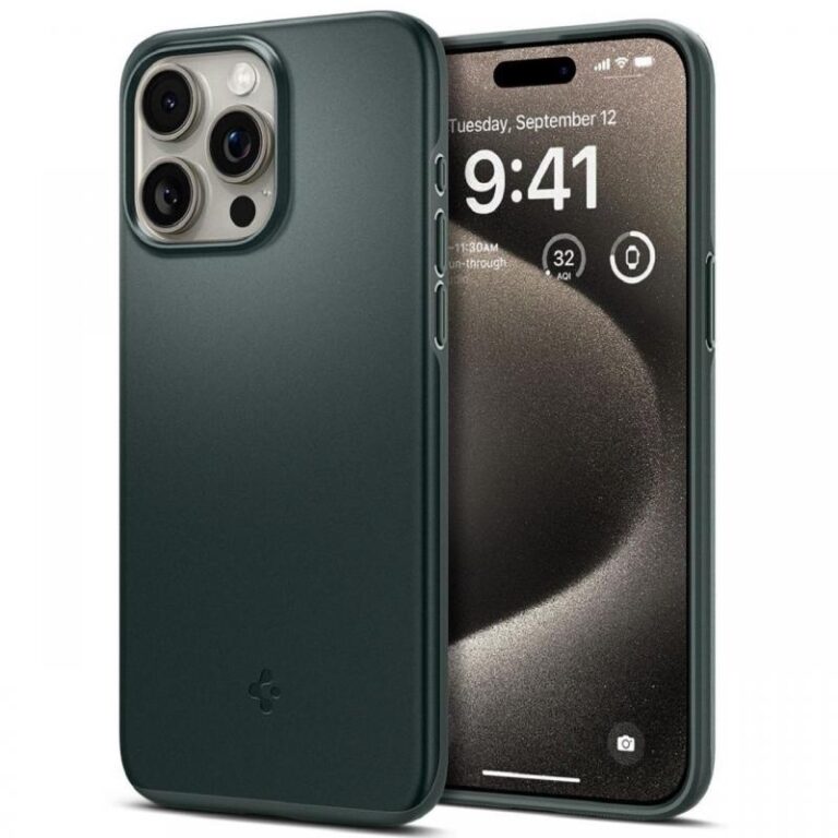 Spigen Husa Thin Fit iPhone 15 Pro Max Negru