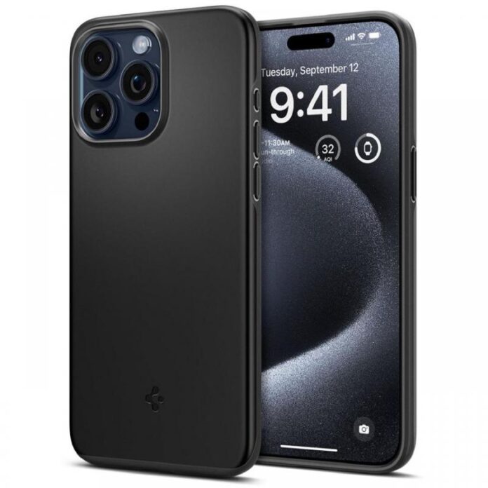 Spigen Husa Thin Fit iPhone 15 Pro Verde Spigen Husa Thin Fit iPhone 15 Pro Verde