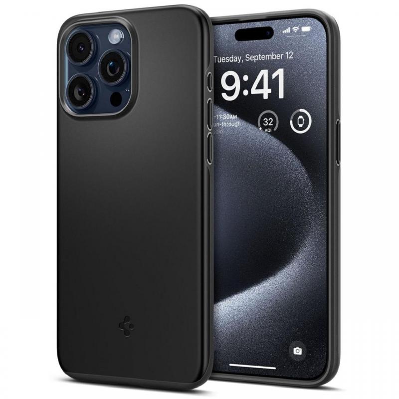 Spigen Husa Thin Fit iPhone 15 Pro Verde Spigen Husa Thin Fit iPhone 15 Pro Verde