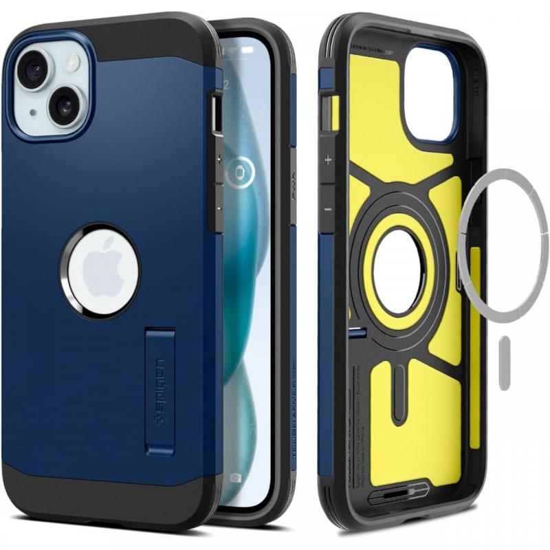 Spigen Husa Tough Armor MagSafe iPhone 15 Plus Black Spigen Husa Tough Armor MagSafe iPhone 15 Plus Black