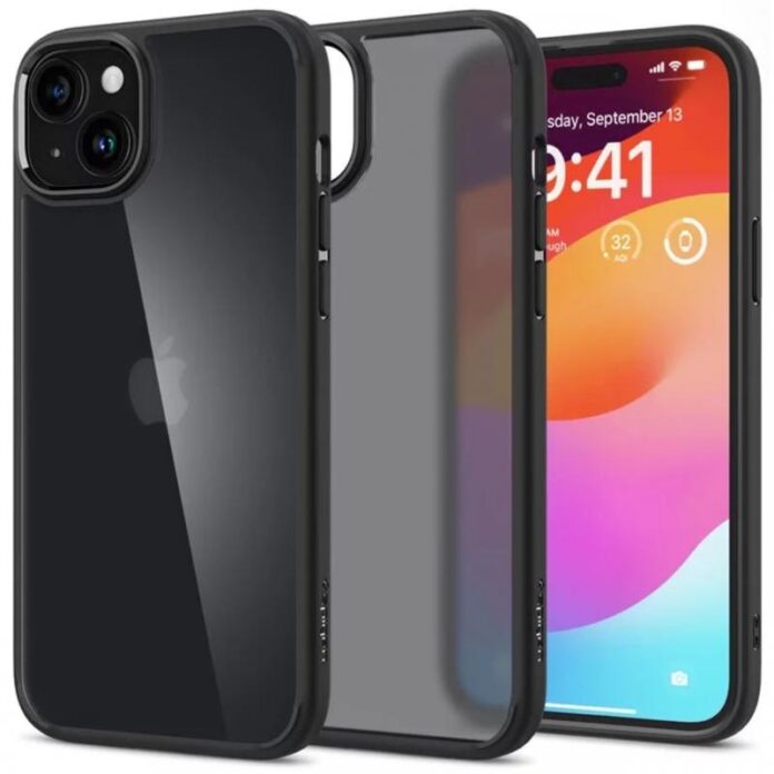 Spigen Husa Ultra Hybrid iPhone 15 Plus Frost Black Spigen Husa Ultra Hybrid iPhone 15 Plus Frost Black