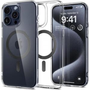 Spigen Husa Ultra Hybrid MagSafe iPhone 15 Pro Carbon Fiber Spigen Husa Ultra Hybrid MagSafe iPhone 15 Pro Carbon Fiber