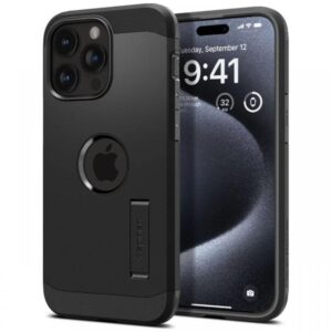 Spigen Husa Tough Armor MagSafe iPhone 15 Pro Black Spigen Husa Tough Armor MagSafe iPhone 15 Pro Black