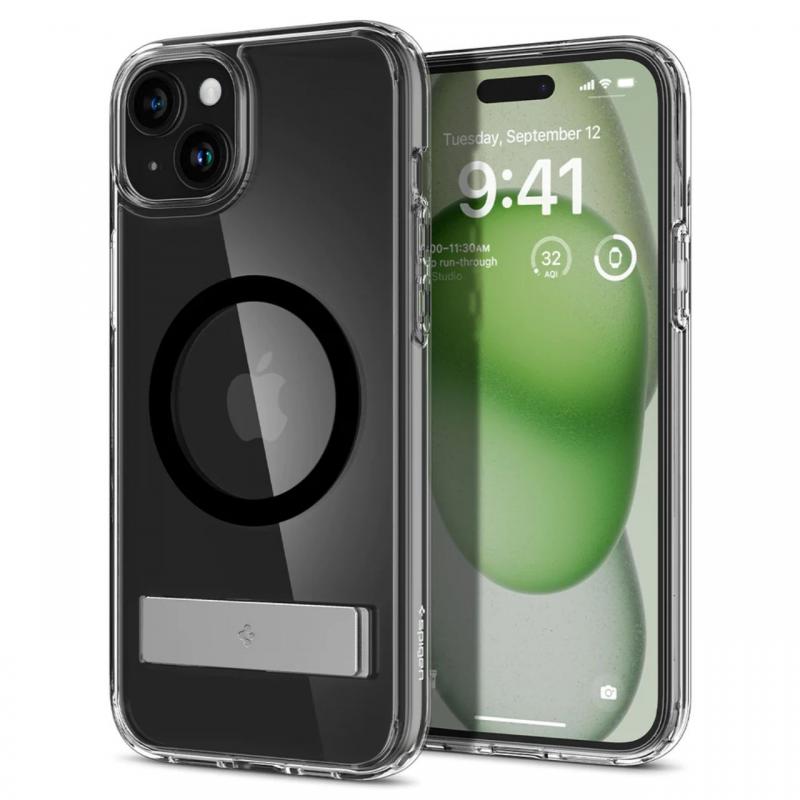 Spigen Husa Ultra Hybrid S MagSafe iPhone 15 Plus Black Spigen Husa Ultra Hybrid S MagSafe iPhone 15 Plus Black