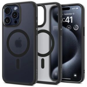 Spigen Husa Ultra Hybrid MagSafe iPhone 15 Pro Max Frost Black Spigen Husa Ultra Hybrid MagSafe iPhone 15 Pro Max Frost Black