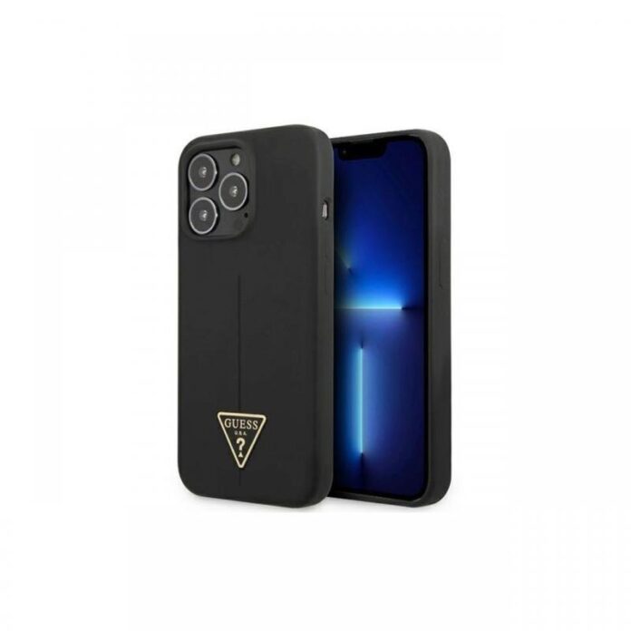 Husa iPhone 13 Pro Guess Silicon Line Triangle Roz Husa iPhone 13 Pro Guess Silicon Line Triangle Roz
