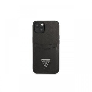 Husa iPhone 13 Guess Saffiano Double Card Roz Husa iPhone 13 Guess Saffiano Double Card Roz