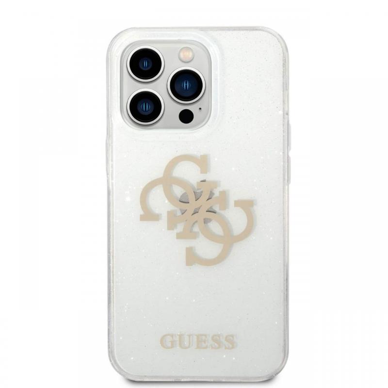 Guess Husa TPU Big 4G Full Glitter iPhone 14 Pro Max Transparent Guess Husa TPU Big 4G Full Glitter iPhone 14 Pro Max Transparent